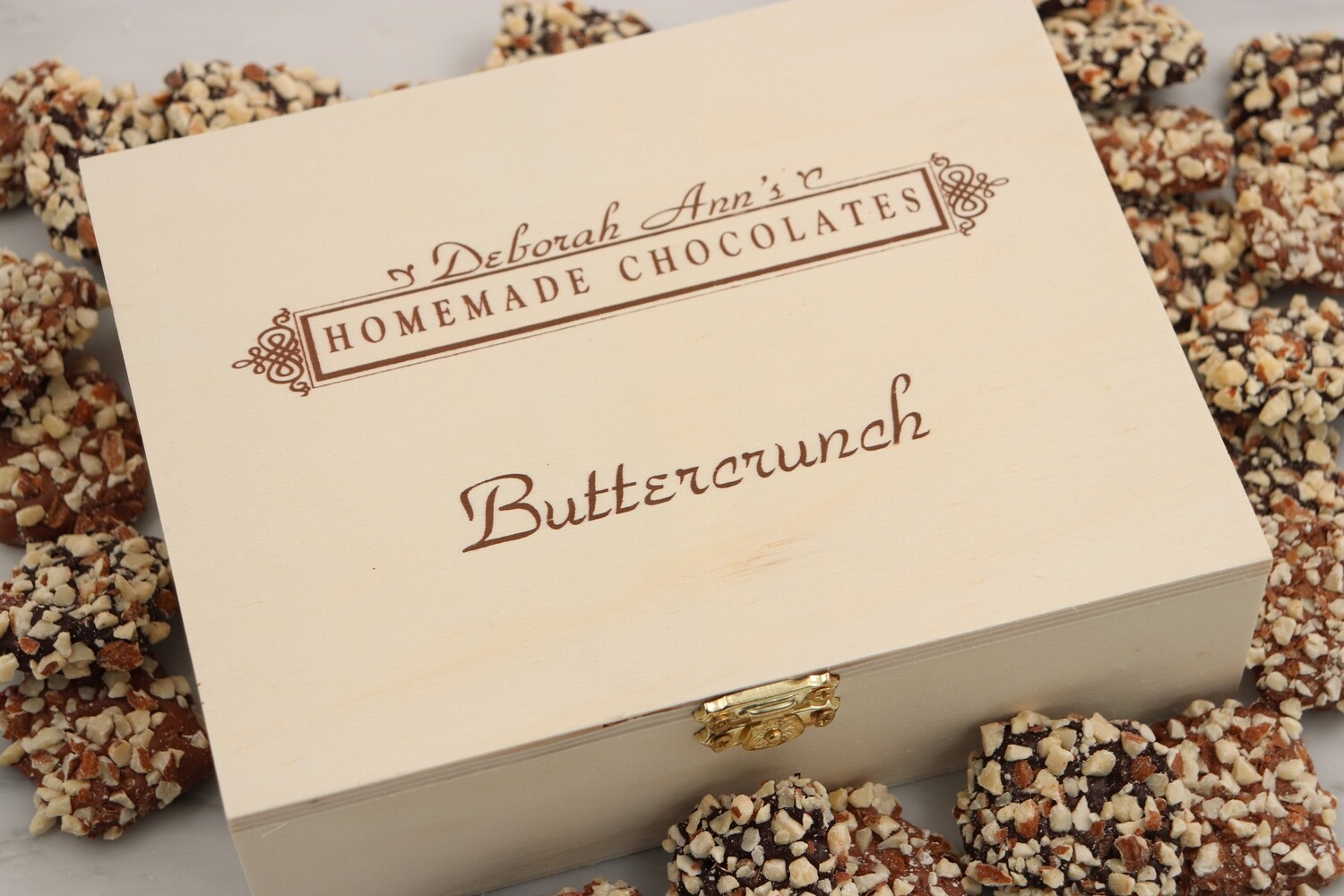 Buttercrunch 1 lb Wooden Box