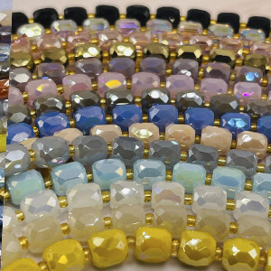 8mm Cylinder Crystal Beads