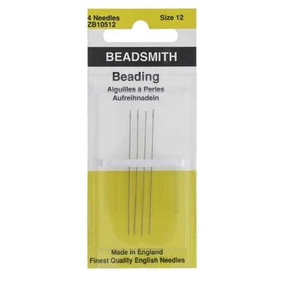 Beading Needles Size #12 - 4 pack