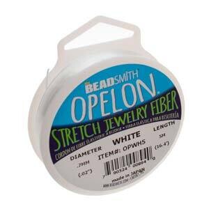 Opelon Stretch Jewelry Fiber: White .7mm