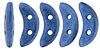 Crescent Bead - Metallic Suede Blue Crescent Bead - Metallic Suede Blue