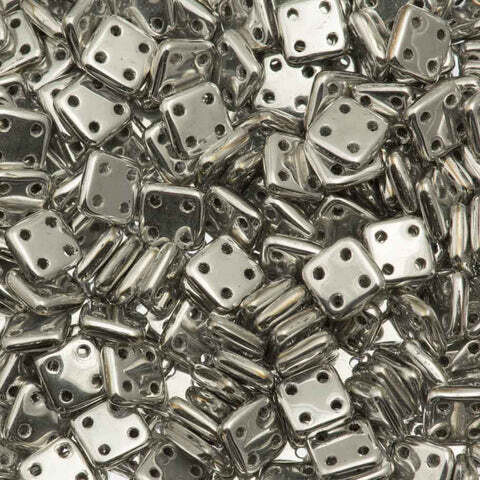 Quadra Tile Bead - Silver Quadra Tile Bead - Silver