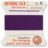 Griffin Silk Cord: Amethyst Size #6