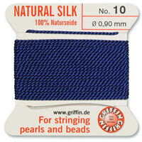 Griffin Silk Cord: Dark Blue Size #10