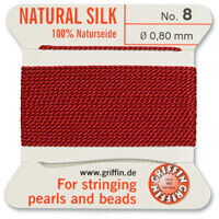 Griffin Silk Cord: Garnet Size #8