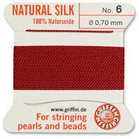 Griffin Silk Cord: Garnet Size #6