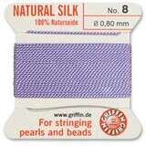 Griffin Silk Cord: Lilac Size #8