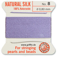 Griffin Silk Cord: Lilac Size #8