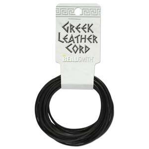 1.5mm Black - Greek Leather Round Cord