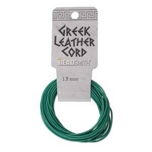 1.5mm Aqua - Greek Leather Round Cord