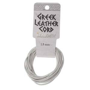 1.5mm White - Greek Leather Round Cord