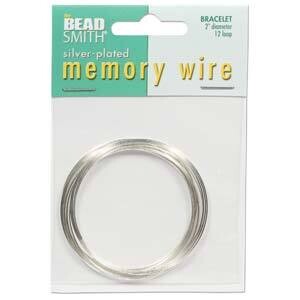 Memory Wire (Bracelet): 2" Diameter - 12 turns - Silver Plated Stainless Steel - CBWS2012 