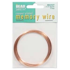 Copper Plated Memory Wire (Bracelet) 2" Diameter 12 Turns