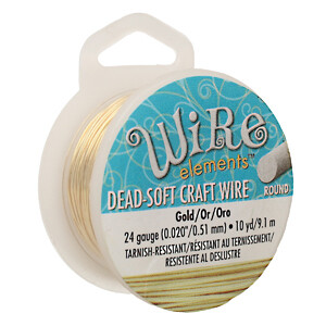 Craft Wire:  24ga Gold 