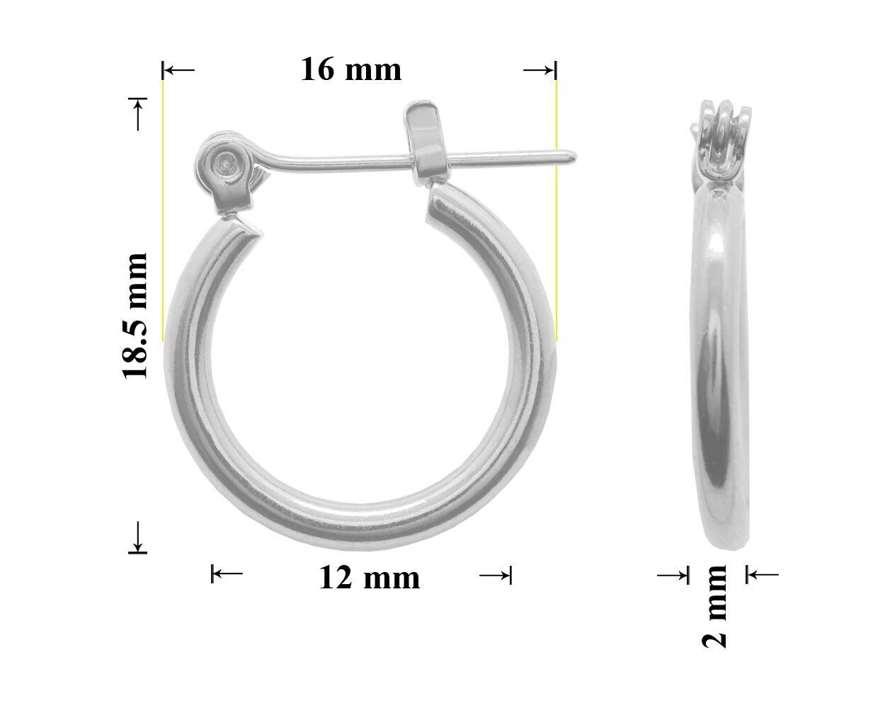 Hoop Earrings 18.5x16mm SP