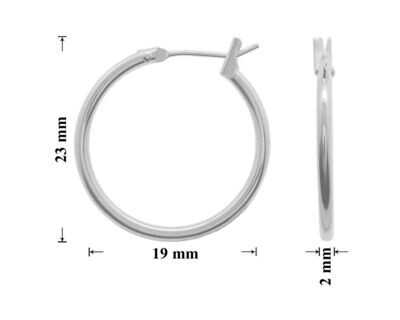 Hoop Earrings 23x19mm SP