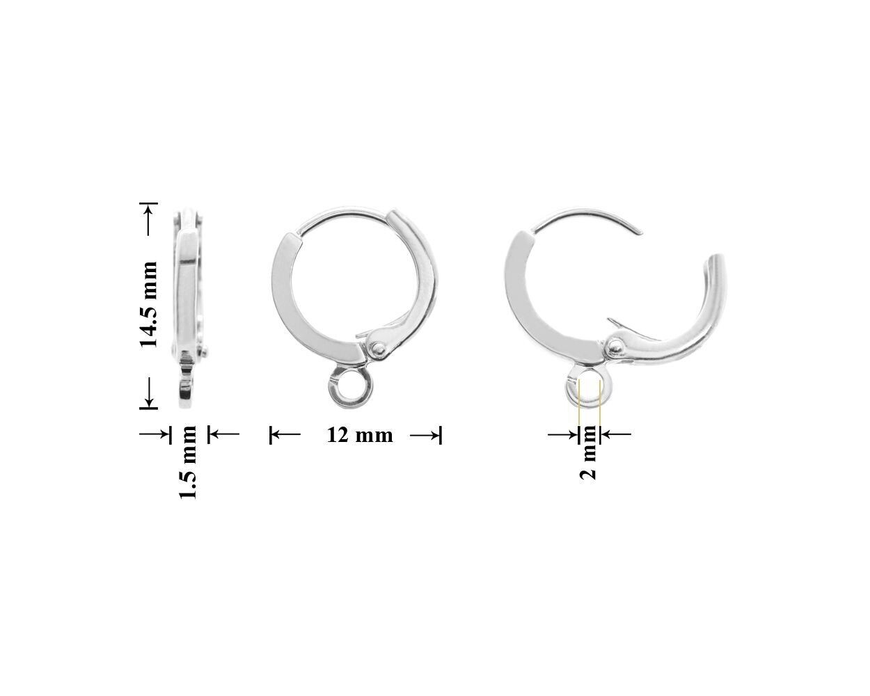 Leverback Hoops 14.5x12mm SP