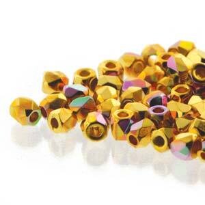 FPR0200030-GPAB: 24kt Gold Plated AB 2mm Fire Polish (100 Pieces)
