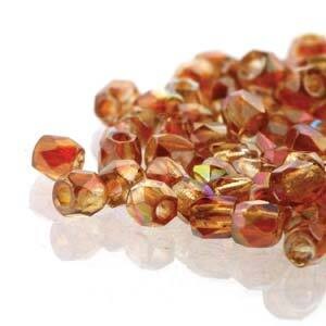FPR0200030-98535: Crystal Orange Rainbow 2mm Fire Polish (100 Pieces)