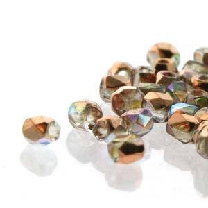 FPR0200030-98533: Crystal Copper Rainbow 2mm Fire Polish (100 Pieces)