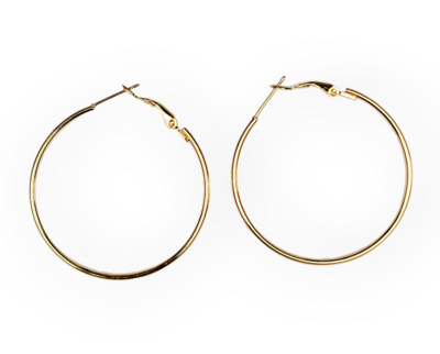 GLD PLTD 40mm Earring Hoops EHP40GP