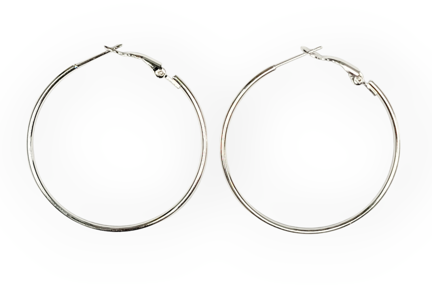 SLV PLTD 40mm Earring Hoops EHP40SP