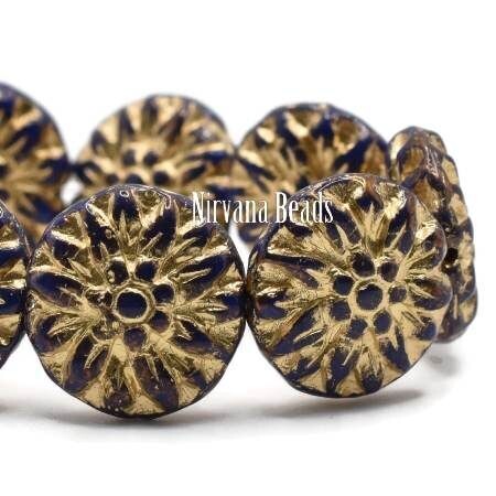 14mm Dahlia Plum with a Gold Finish