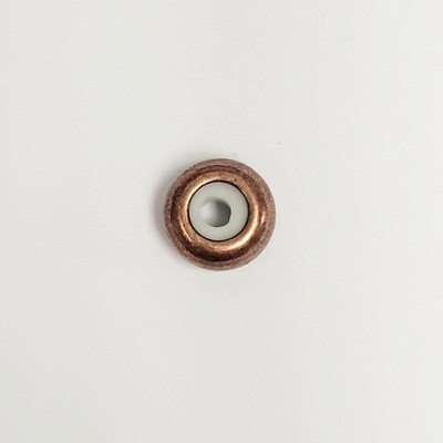 ​8mm x 4mm Large String-On Clasp w/Silicone Grommet: Antique Copper