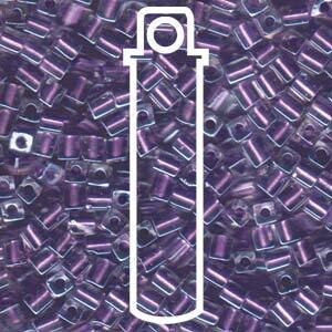 SB3-2607: COLOR-LINED METALLIC VIOLET 3MM CUBES (20 grams)