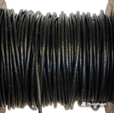 1mm Indian Leather - Black (sold by the yard)