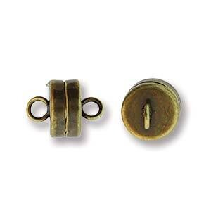 7mm Magnet Clasp - Antique Brass Plated 