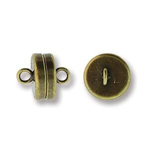8mm Magnet Clasp - Antique Brass Plated 