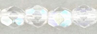 3mm Fire Polish Beads: Crystal AB