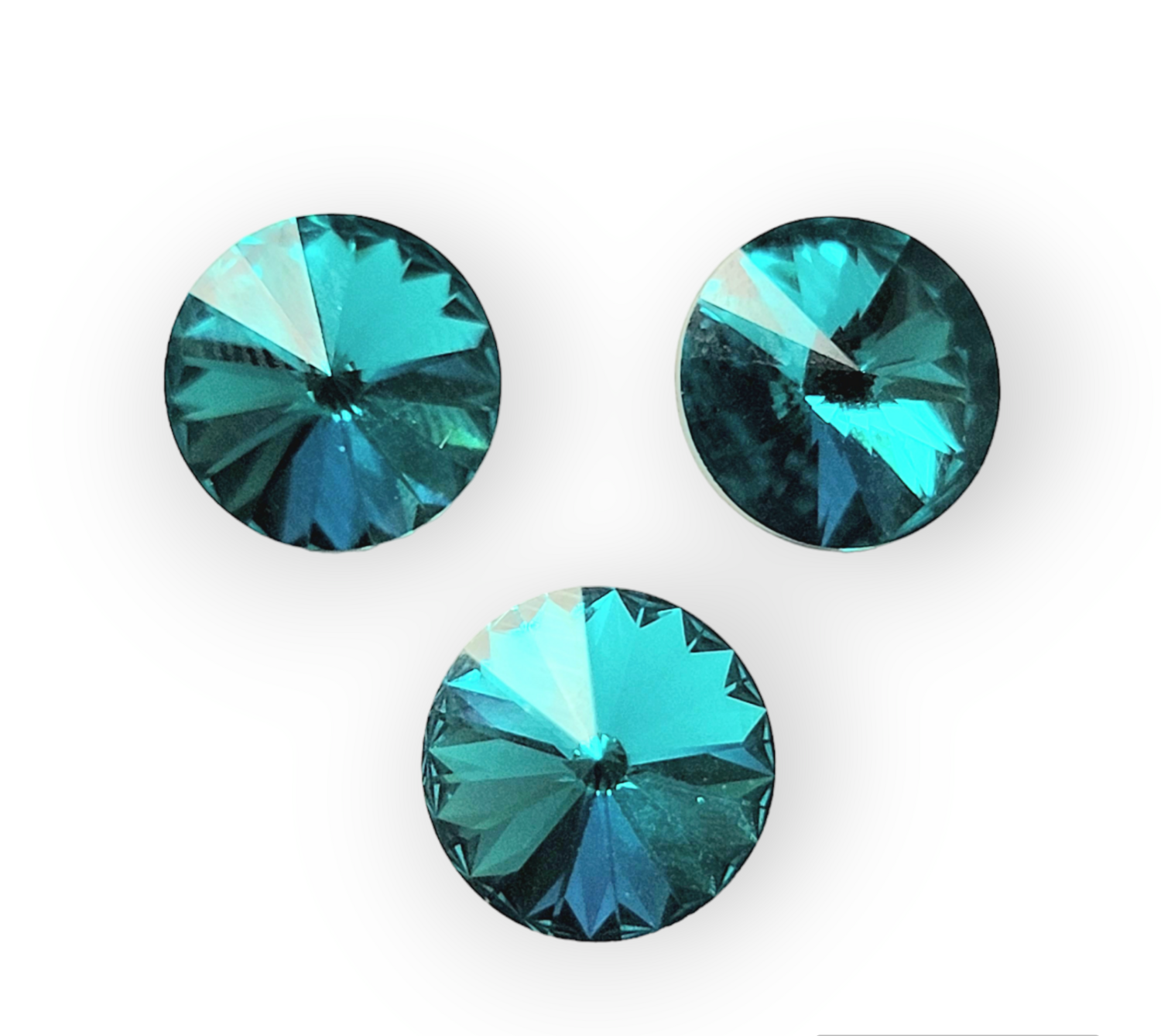 10mm Preciosa Rivoli Maxima - Blue Zircon