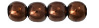 4mm Czech Glass Round Beads - Dark Bronze