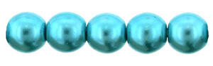 4mm Czech Glass Round Beads - Pearl Aqua