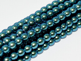 4mm Czech Glass Beads - Polynesian Pearl Teal