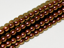 4mm Czech Glass Beads: Polynesian Pearl Amber