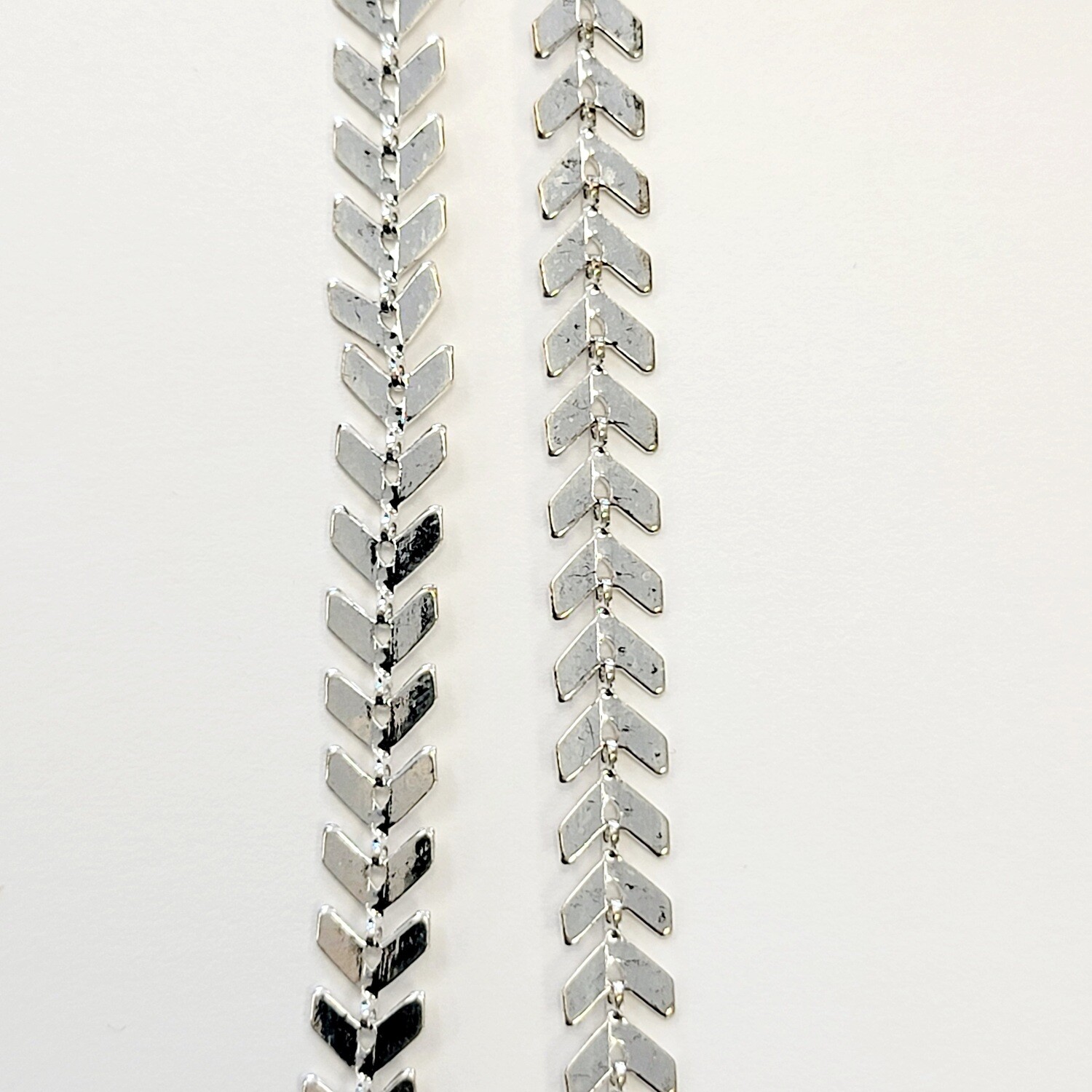 Chevron Herringbone Chain - Silver Plated Chevron Herringbone Chain - Silver Plated