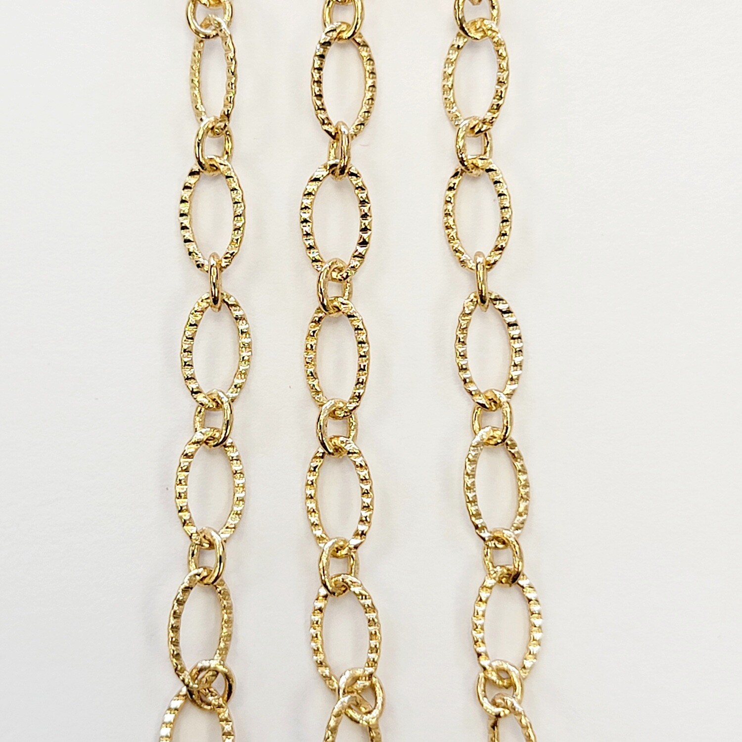 Cable Chain Textured - Gold Plated Cable Chain Textured - Gold Plated