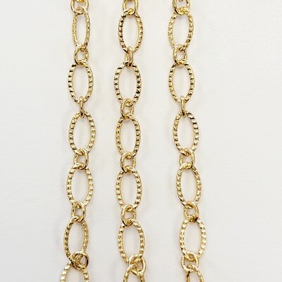 Cable Chain Textured - Gold Plated