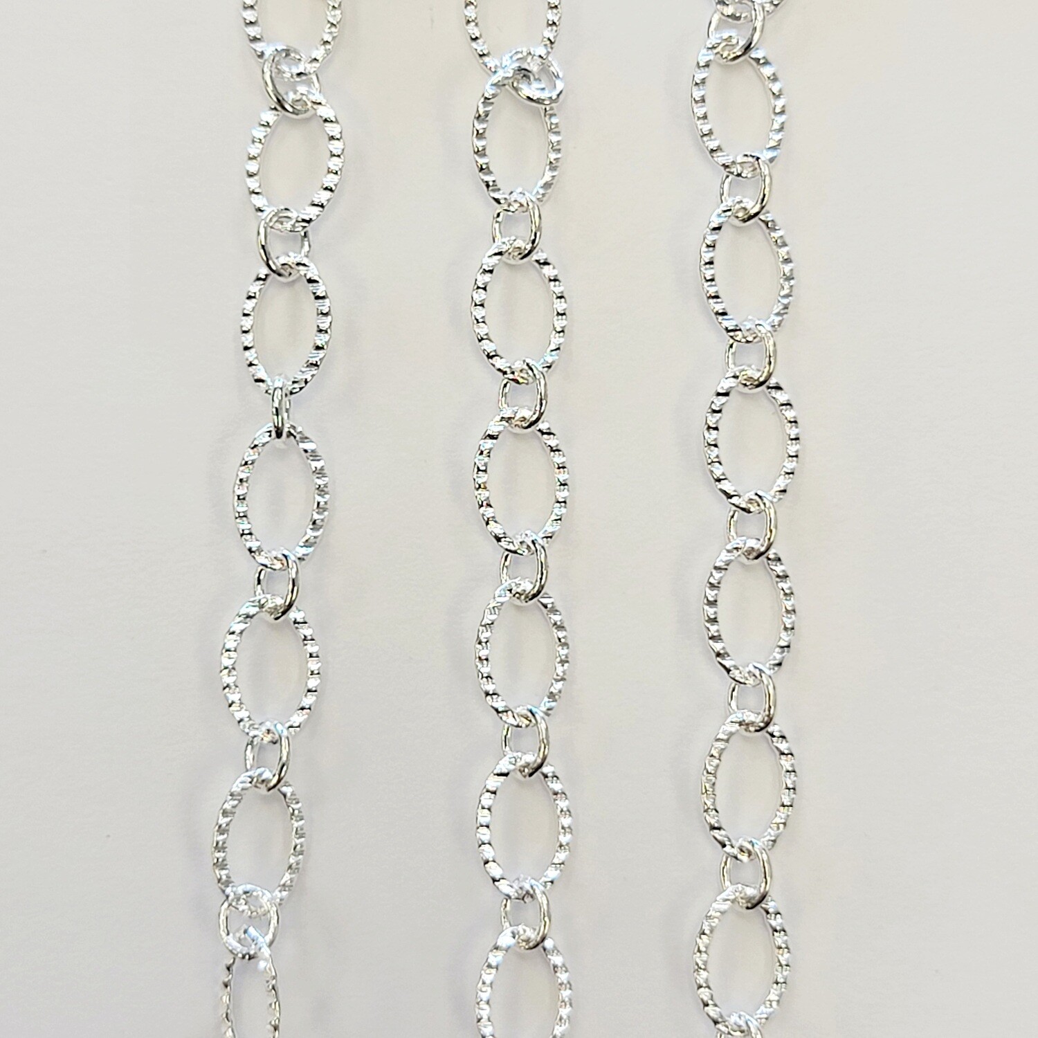 Cable Chain Textured - Silver Plated Cable Chain Textured - Silver Plated