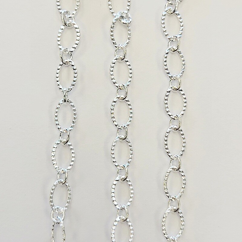 Cable Chain Textured - Silver Plated