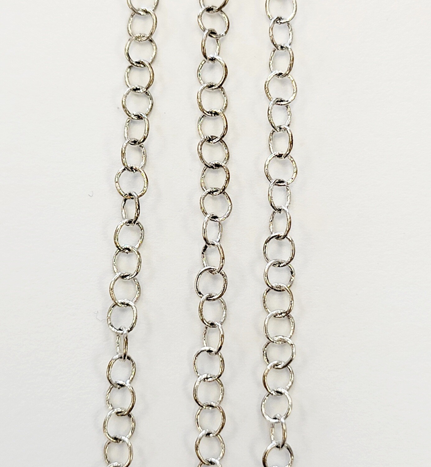 Cable Chain 4mm Fine - Silver Plated