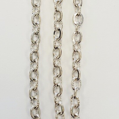 Cable Chain Textured Chunky - Silver Plated