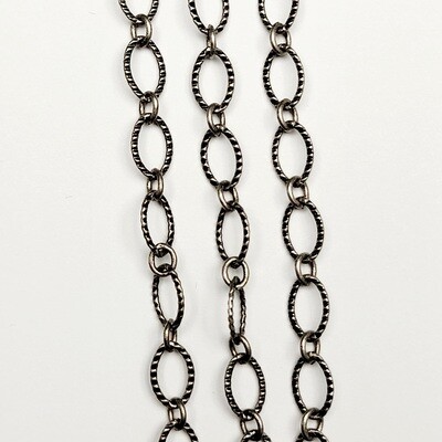 Cable Chain Textured - Antique Silver