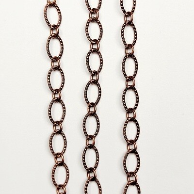 Cable Chain Textured - Antique Copper