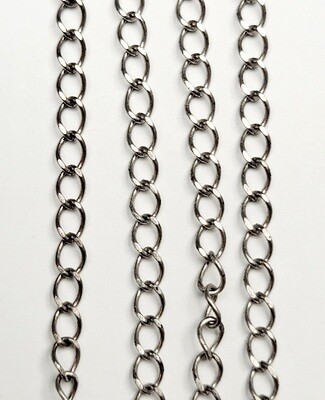 Curb Chain - Antique Silver