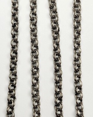 Cable Chain Double Link 3mm - Antique Silver