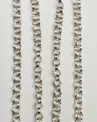 Cable Chain Double Link 3mm - Silver Plated
